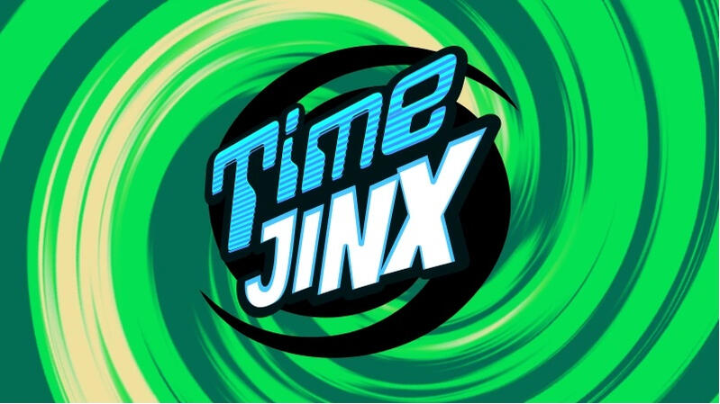 An image of the logo for Timejinx, a game in the Jackbox Party Pack 10