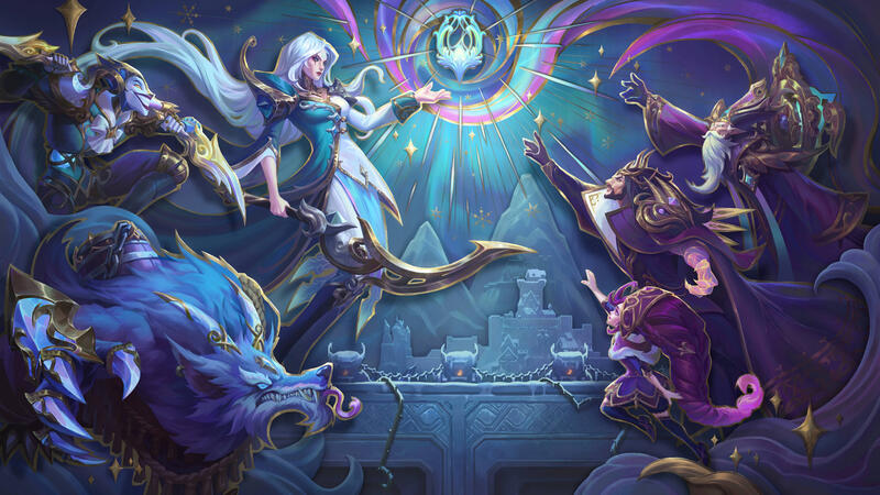 An image of a promo image for the 2022 Winterblessed event for League of Legends