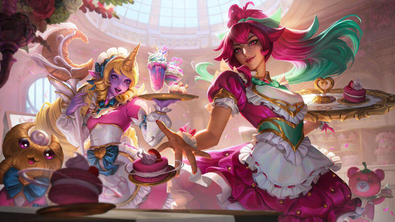 The skin splash for Cafe Cuties Soraka