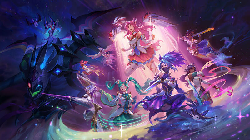 An image of a promo image for the 2022 Star Guardian event for League of Legends